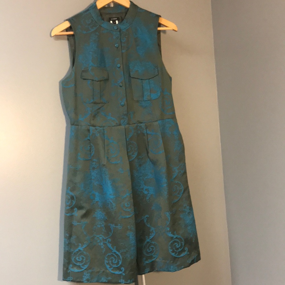J Crew Sleeveless Button Front Dress